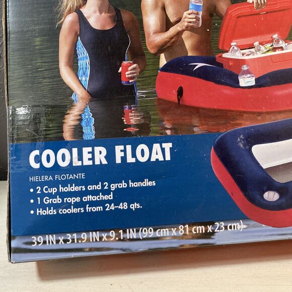 OZARK TRAIL Cooler Float Texas Flag Red/White/Blue 39"x31"x9" Inflatable - Picture 3 of 3
